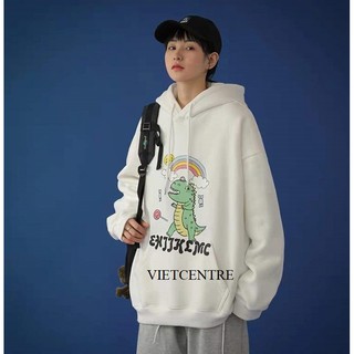 Áo Khoác Hoodie Form Rộng RAINBOW Khủng Long Basic Unisex Hot Trend - VIETCENTRE
