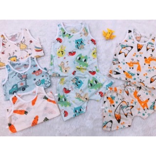 Combo 5 bộ sợi tre ba lỗ cho bé