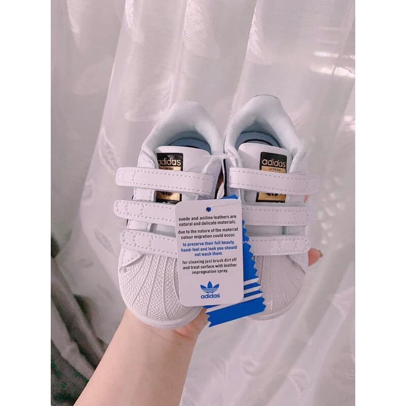 Giày das xuất dư 3 sọc cho bé