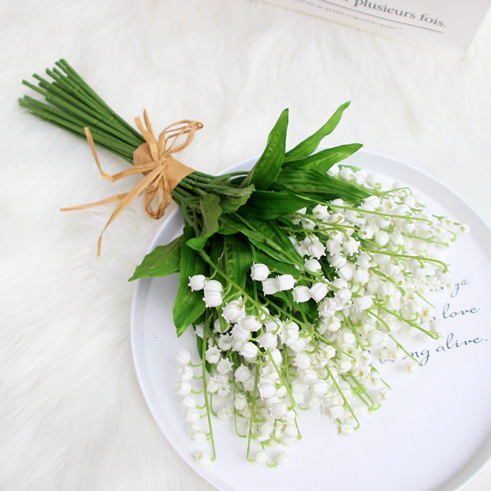 [Life-365] 6 Bó hoa cưới nhân tạo Mô phỏng hoa giả bằng nhựa Lily of the Valley