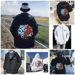 Áo khoác dù Unisex DEGREY hoạt tiết chữ mẫu mới cực cá tính (kèm ảnh thật)