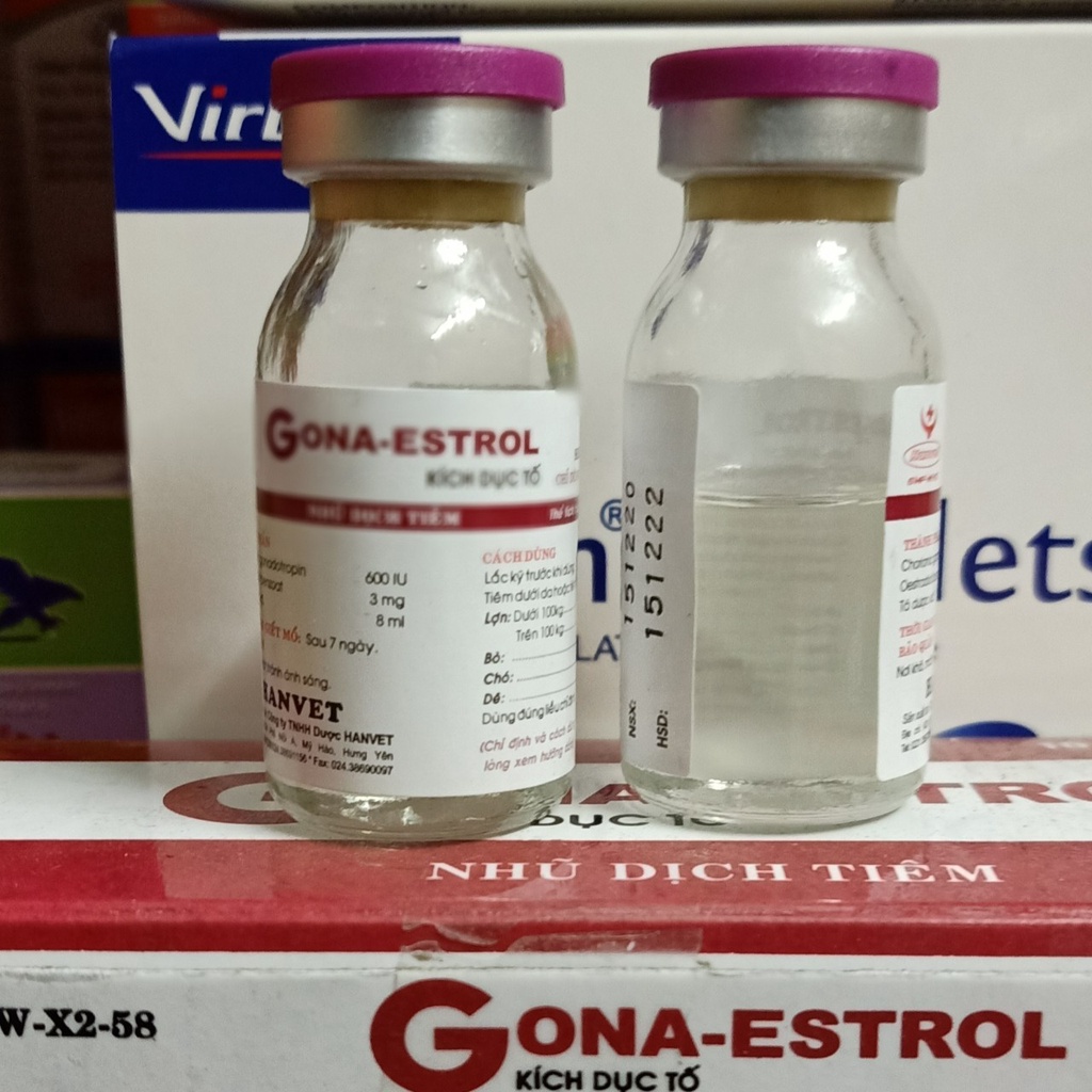 Gona Estrol lọ 8ml – Tăng Khả Năng Mang Thai, nhiều con, lên giống Trên heo, chó, mèo, bò...