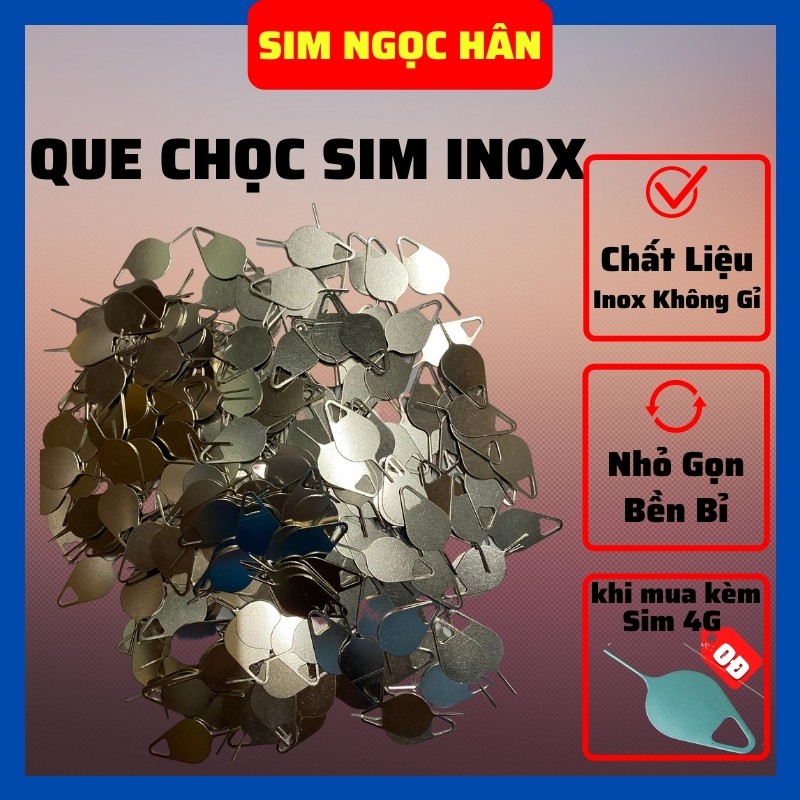 Que chọc sim giọt nước inox không gỉ, cây chọc sim cho mọi dòng điện thoại