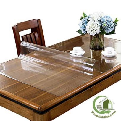 [ 75cm x 1,4m ] Khăn Trải Bàn Nhựa Trong Suốt - Kính Nhựa PVC Chống Thấm Nước