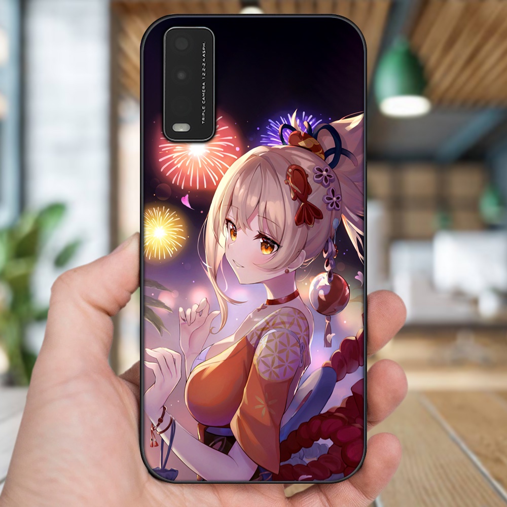 Ốp lưng Vivo Y20, Y20s, Y12s viền đen in hình Yoimiya Genshin Impact