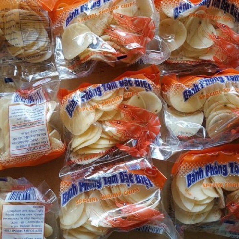10 gói bánh phồng tôm Sang Giang cam ( 10 gói x 100g )