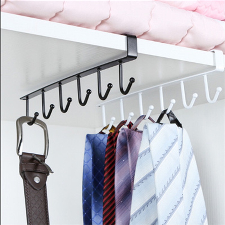 Thanh 6 móc treo đồ dùng nhà bếp, móc treo đồ gắn tủ, móc treo quần áo