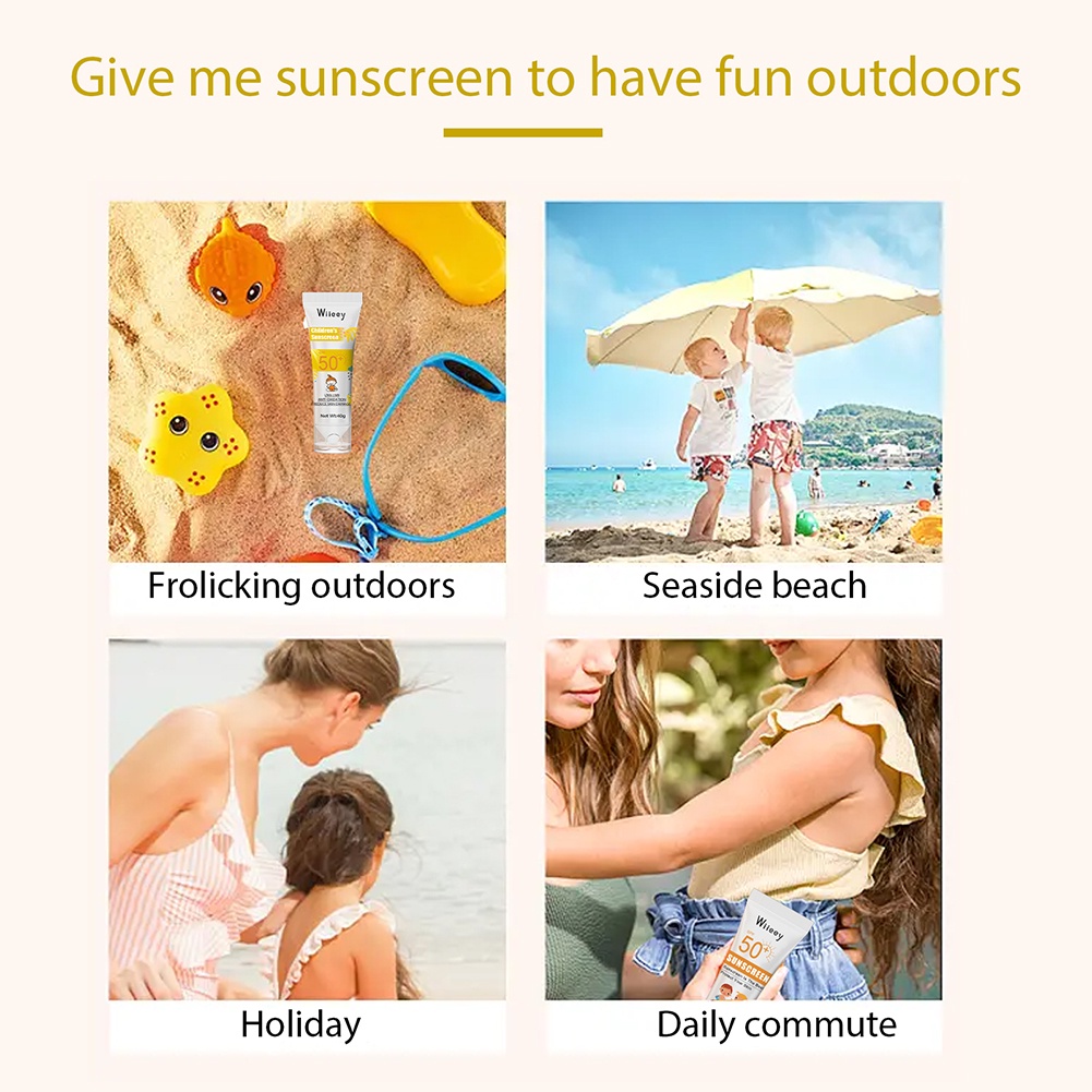 Trẻ em Spf50+ Kem chống nắng Lotion Trẻ em Kem chống nắng dưỡng ẩm toàn thân Kem chống nắng ngoài trời Kem chống nắng cho trẻ mới biết đi AubessDS sảng khoái