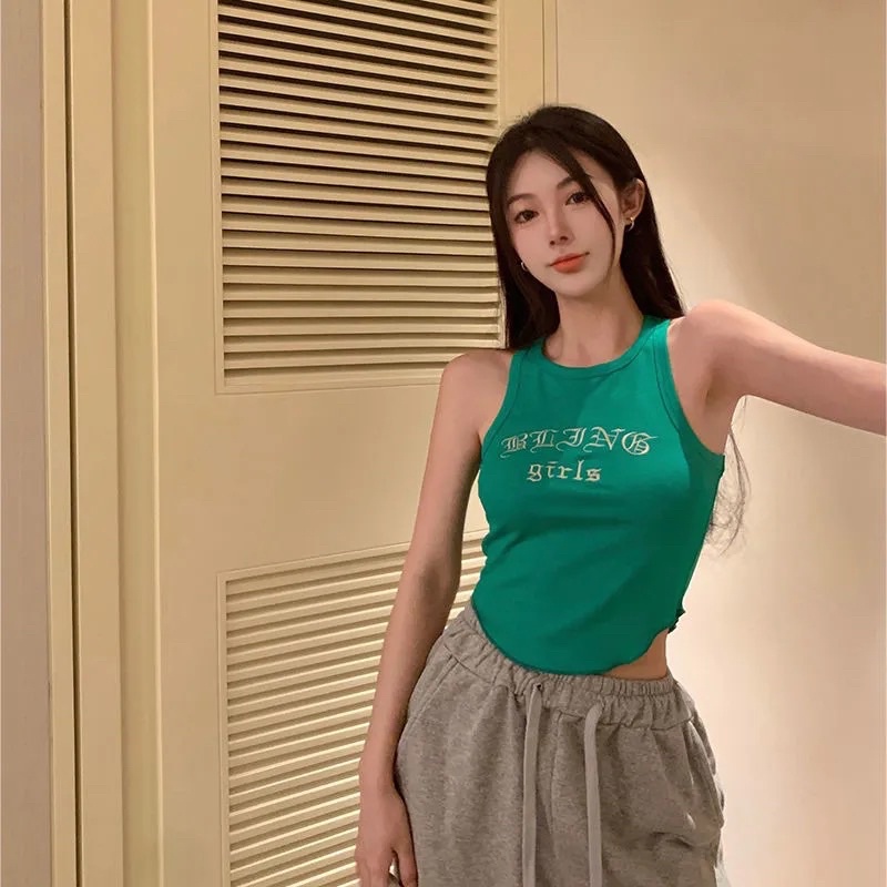 Áo Ba Lỗ Nữ, Áo Tank Top Màu Hồng Đen Xanh Xám Sát Nách Không Tay Chất  Thun Tăm Gân Mongtoghi Loại 1 Ulzzang Cá Tính