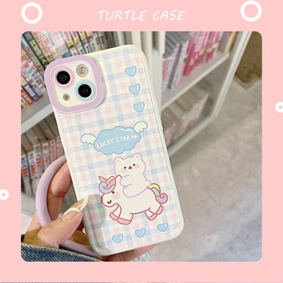 Ốp lưng iphone ốp Điện Thoại Da In Hình Gấu Hoạt Hình Cho iPhone 14 13 12 11 PROMAX XS XR XSMAX SE2020 6 7 8PLUS