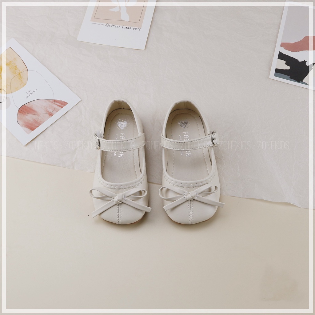 Giày búp bê phối nơ nhỏ cho bé gái Zonekids - A50
