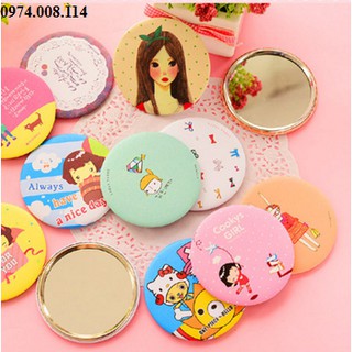 Bán Sỉ Gương Mini Dễ Thương Trang Điểm Hàn Quốc - Gương Tròn Mini Bỏ Túi