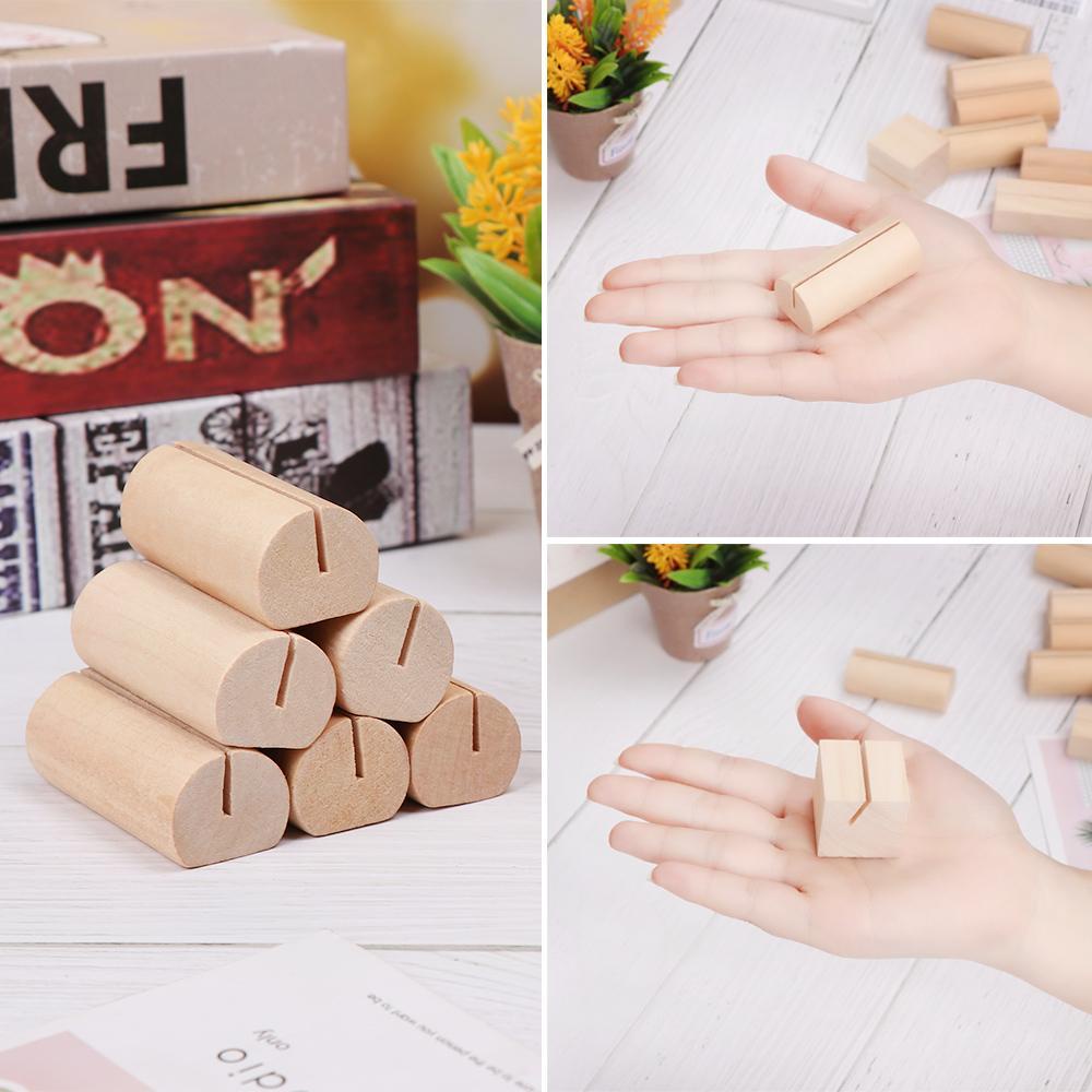 Set 1 / 3 Kẹp Gỗ Giữ Thẻ Số / Ảnh Để Bàn Trang Trí Tiệc Cưới Thời Trang