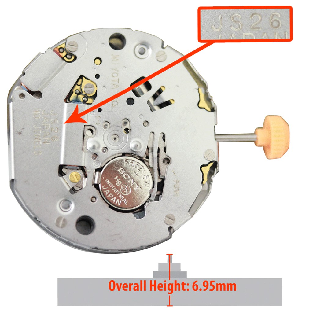 Máy đồng hồ miyota JS10, JS15, JS25, JS26 6 kim các loại