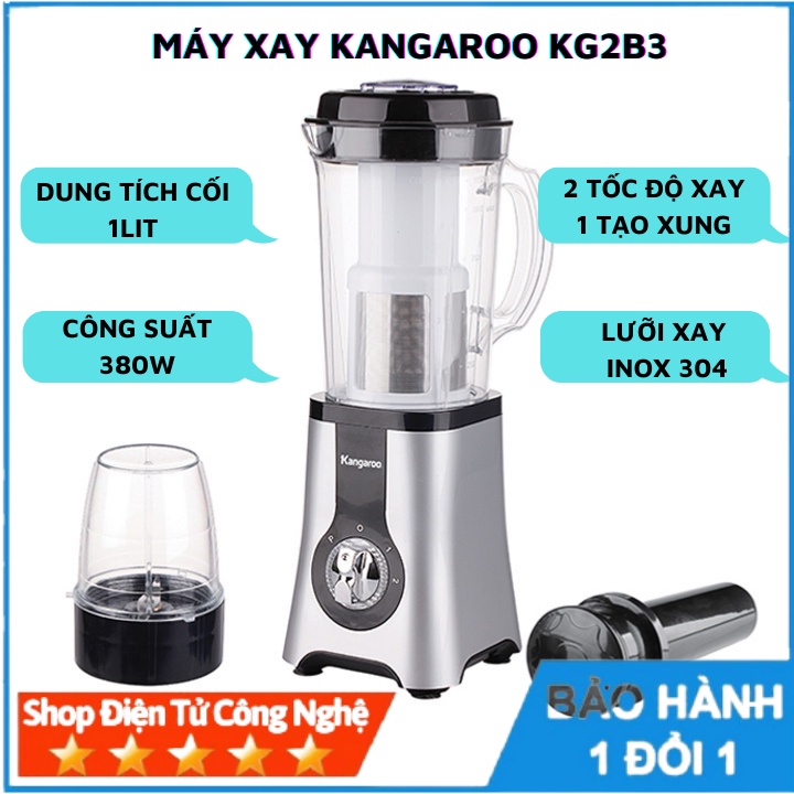 Máy xay sinh tố 2 cối Kangaroo KG2B2, KG2B3