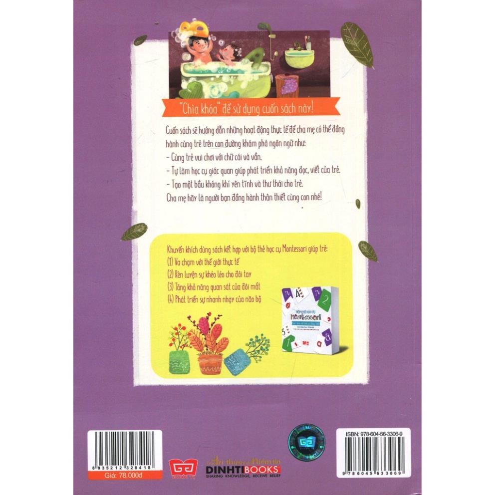 Sách - 100 hoạt động Montessori: Cha mẹ nên chuẩn bị cho trẻ tập đọc và viết như thế nào?