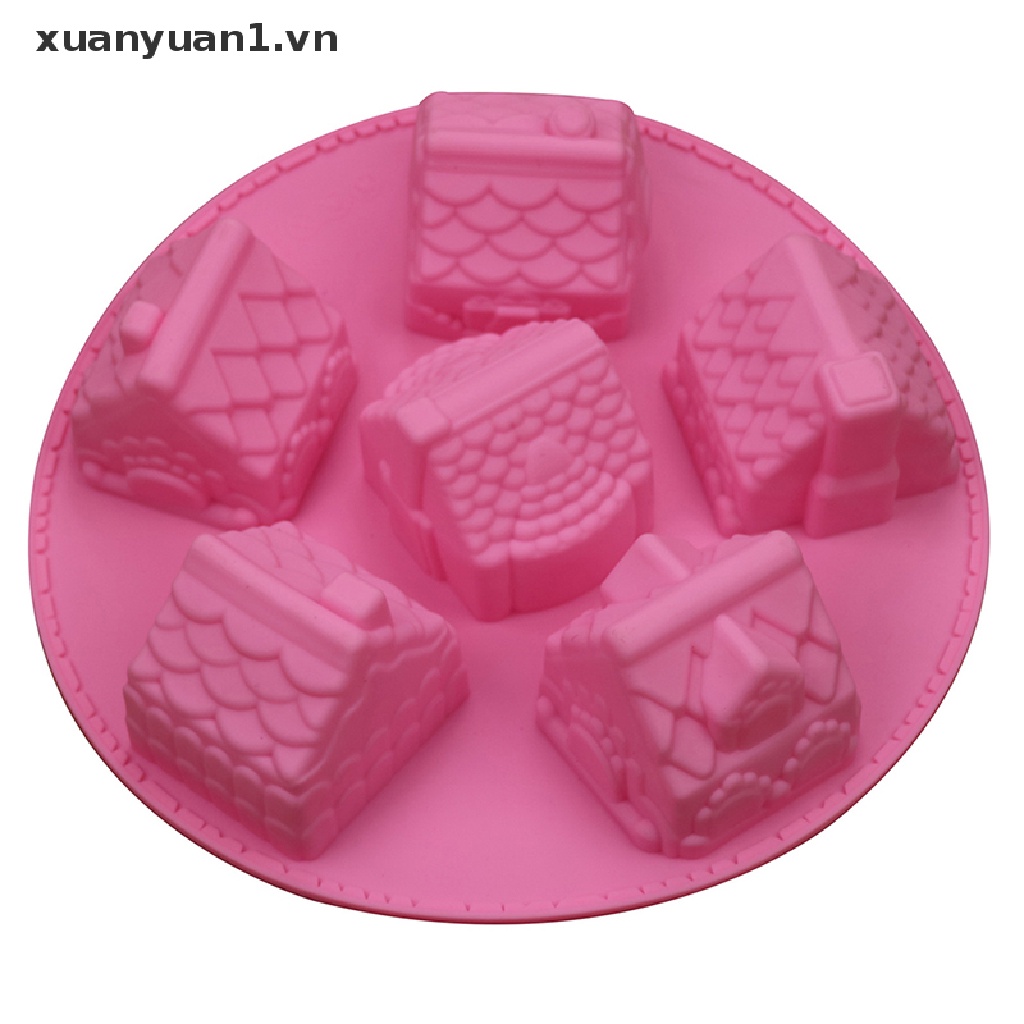 Khuôn Silicon Làm Bánh / Sô Cô La Hình Lâu Đài 3D
