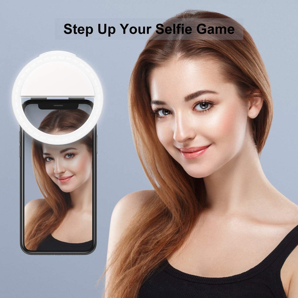 Selfie Ring Light LED USB Có Thể Sạc Lại Di Động Clip Nhiếp Ảnh Video Gắn Đèn Chụp Ảnh Tự Sướng | BigBuy360 - bigbuy360.vn