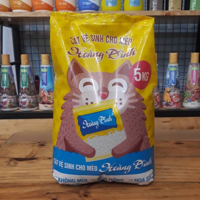 Cát vệ sinh cho mèo giá rẻ Hoàng Đình không mùi 5kg
