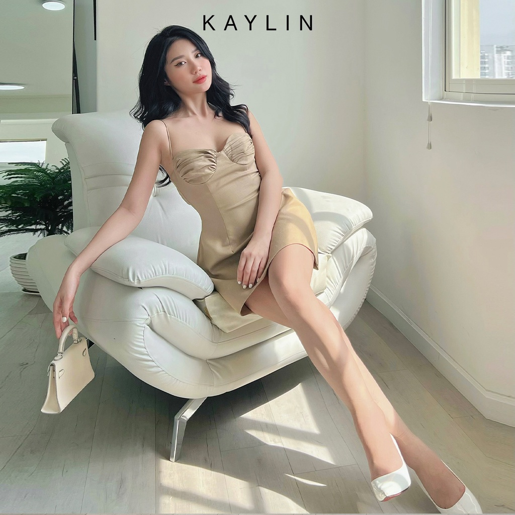 Đầm 2 dây nhún ngực N1740 - KAYLIN