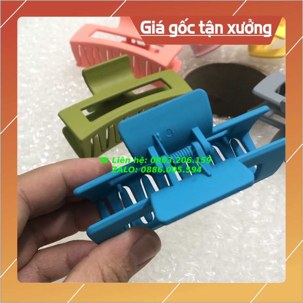 [New] Kẹp tóc 14 răng to, mặt nhựa nhám nhiều màu