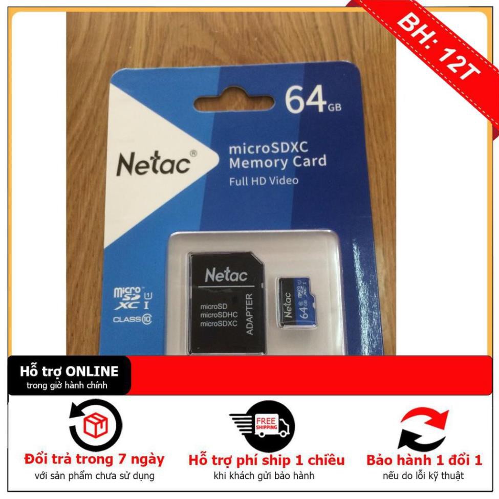 [BH12TH] THẺ NHỚ NETAC 64GB