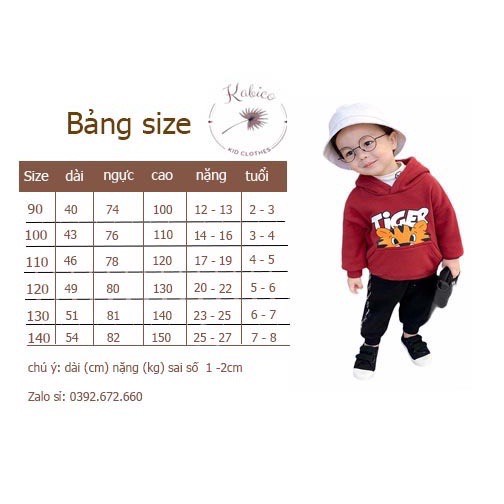 Áo hoodie dài tay, áo nỉ cho bé trai và bé gái phong cách Hàn Quốc_A19