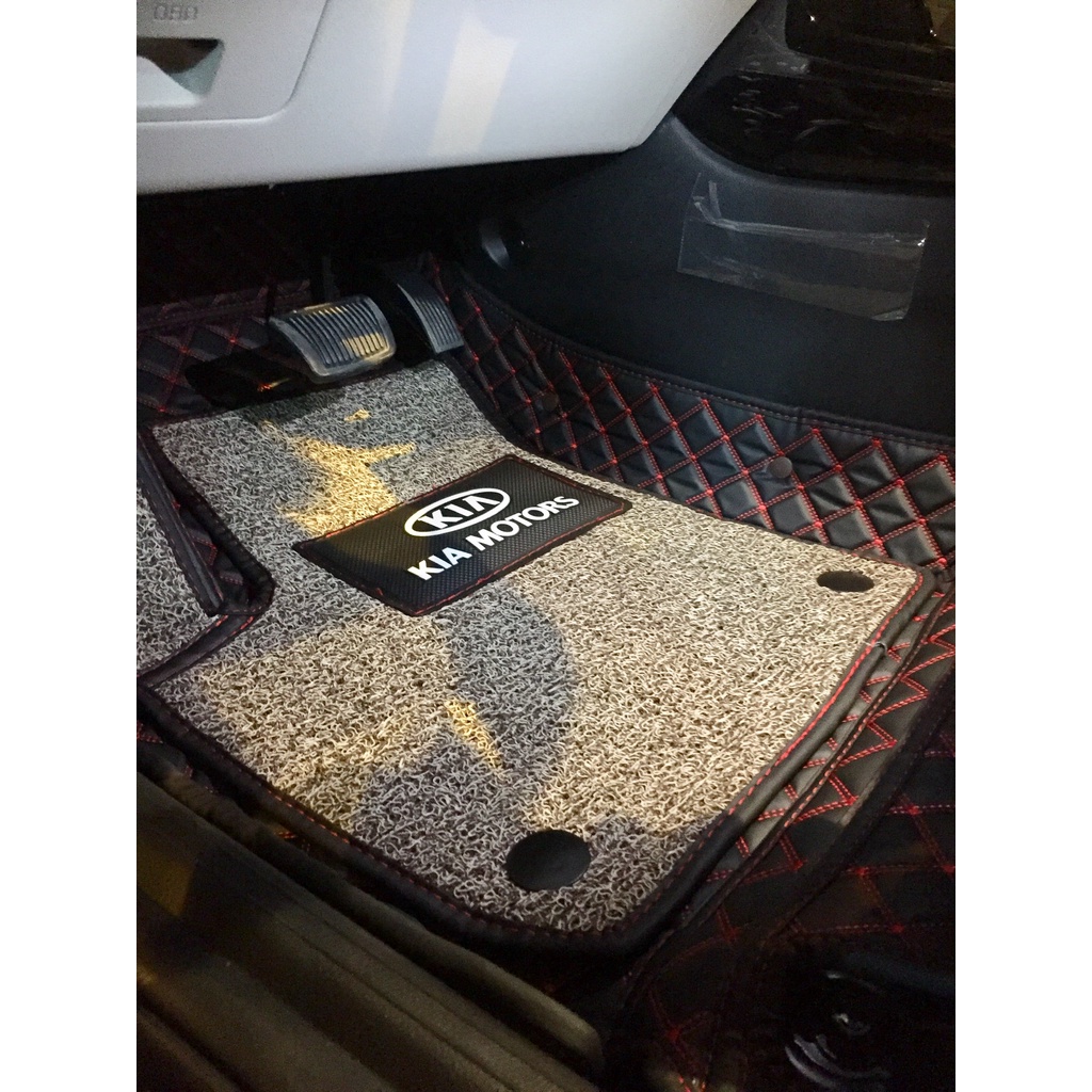 Lót sàn ô tô 5d, 6d Nano 2 chỉ Kia Seltos 2020-2024 kháng khuẩn, trải kín sàn xe