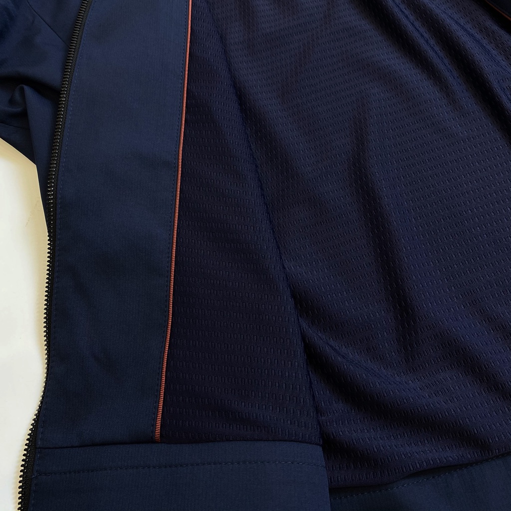 Áo khoác nam 2 lớp cổ bẻ dáng suông Vĩnh Tiến chất liệu microfiber chống mưa gió 950 - Xanh navy