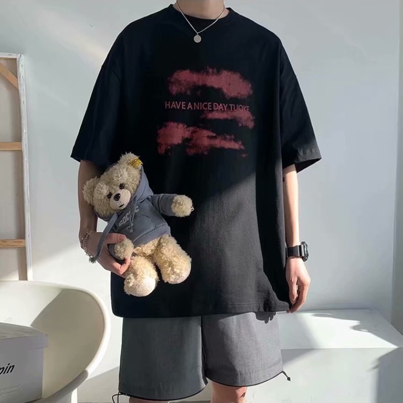 Áo thun nam tay ngắn cổ tròn áo thun dáng rộng phong cách mùa hè Hàn Quốc lớn áo thể thao nam siêu đẹp áo thun mỹ T Shirt unisex áo phông áo thun cổ tròn