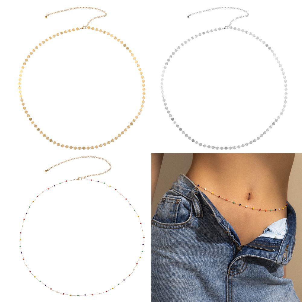 ✣HS✣ Vintage Waist Chain Women Sexy  Belt Aesthetic Belly Chain Streetwear Fashion Summer Jewelry Body Chain Thin Beads Link