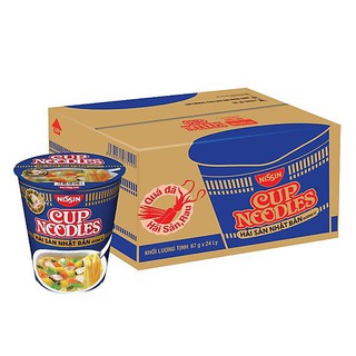 Mì Ly Nissin Cup Noodles Thùng 12 Ly Vị Hải sản Nhật Bản 67g