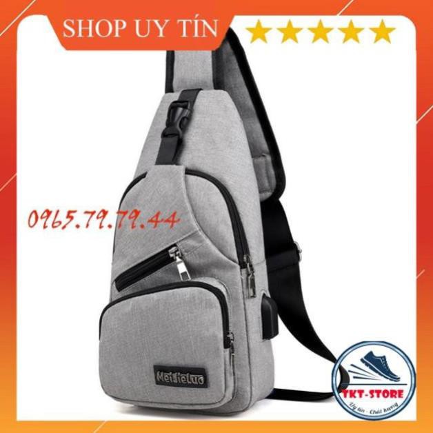 Túi Đeo Chéo TKTMS01 Túi Nam Chất Liệu Vải Cao Cấp Tích Hợp Cổng USB Thời Trang Trẻ Trung Chính Hãng TKT STORE
