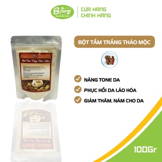 Bột tắm trắng thảo mộc 🔥 LOẠI TỐT 🔥 bột tắm trắng 100% thành phần thiên nhiên dưỡng da trắng mịn 100gr