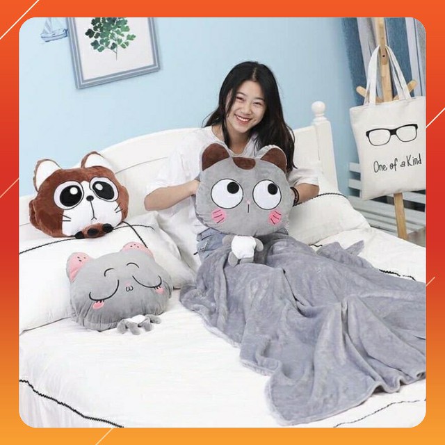 Bộ chăn gối hình thú 4 mùa