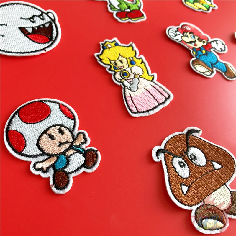 ☸ Game - Super Mario Bros S-2 Patch ☸ 1Pc Diy Sew on Iron on Badges Patches