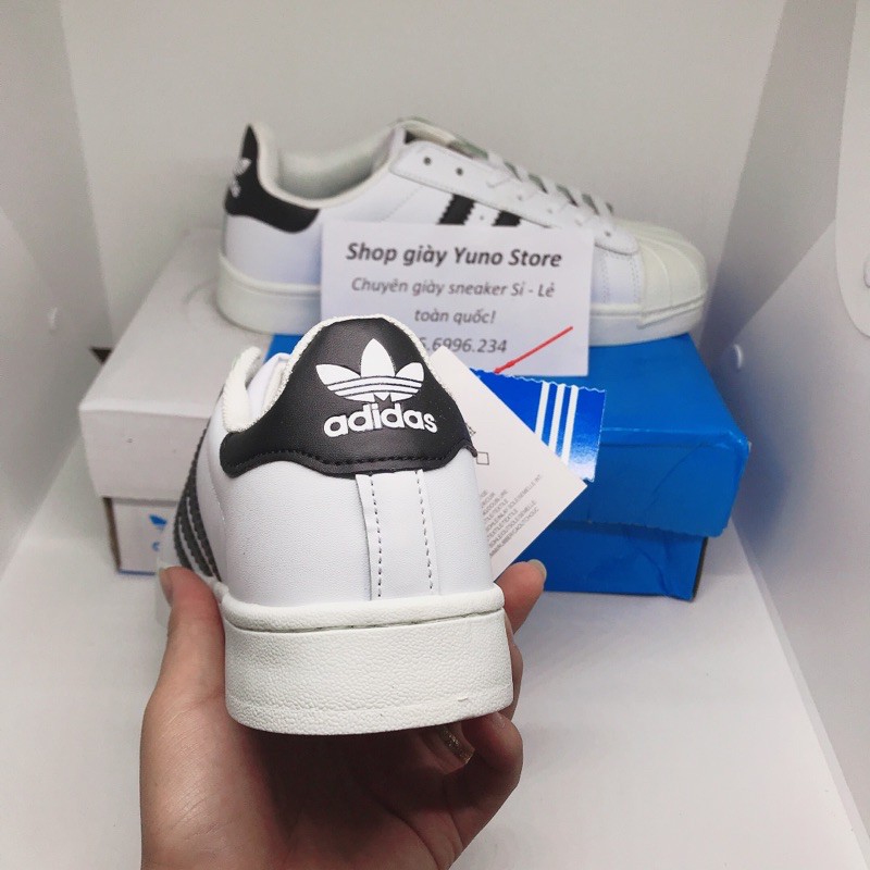 [ Hot Trend ] Giày thể thao sneaker sò trắng kẻ đen - Yuno Store | BigBuy360 - bigbuy360.vn