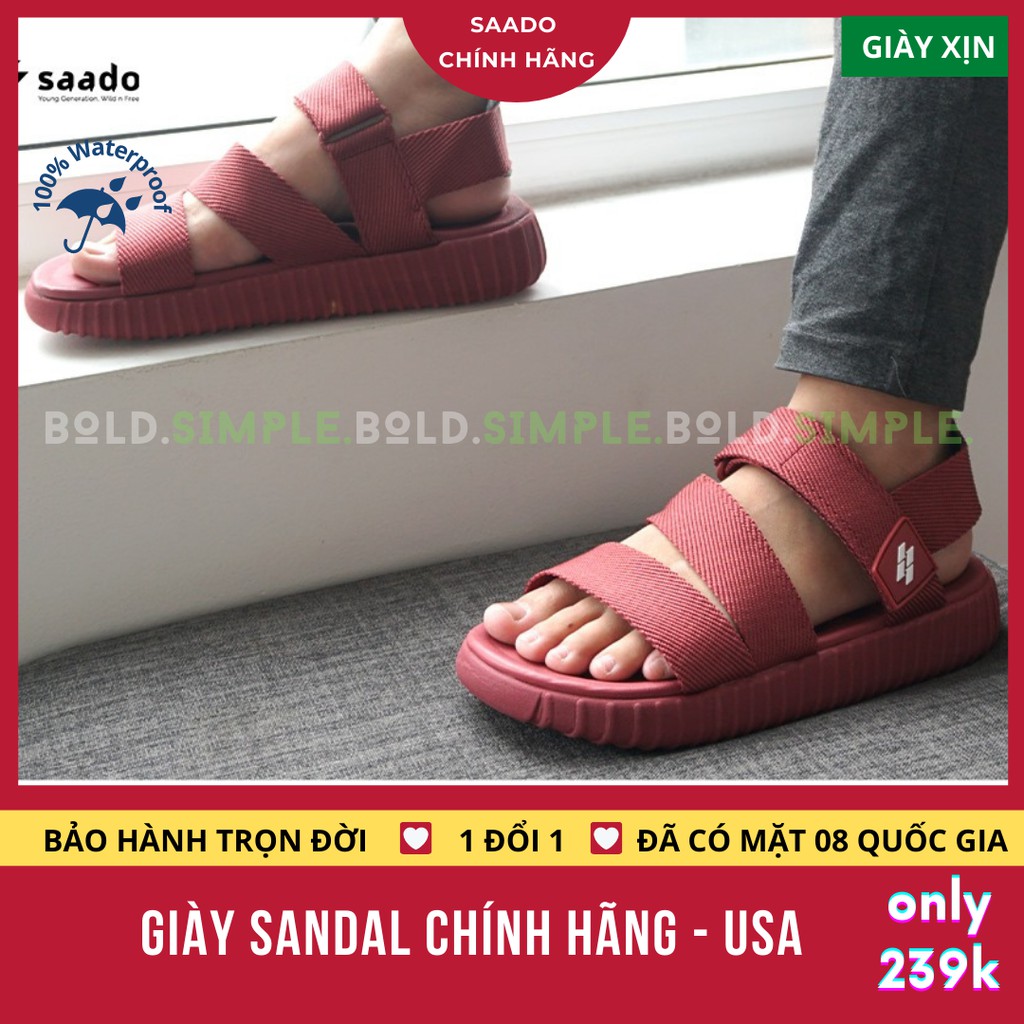 Giày Sandal Nam Nữ Cho Học Sinh Cấp 2 3 Chống Trơn Trượt Hôi Chân Cao Gót Siêu Nhẹ Đi Du Lịch Hãng Chính Hãng Mỹ [YZ02]