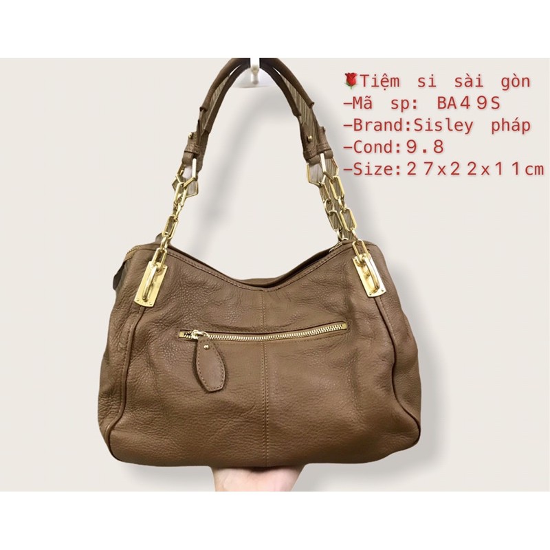 💚 👜 (Túi Si hiệu tuyển- secondhand-2hand) Túi đeo vai, kẹp nách màu nâu đậm hiệu sisley Pháp