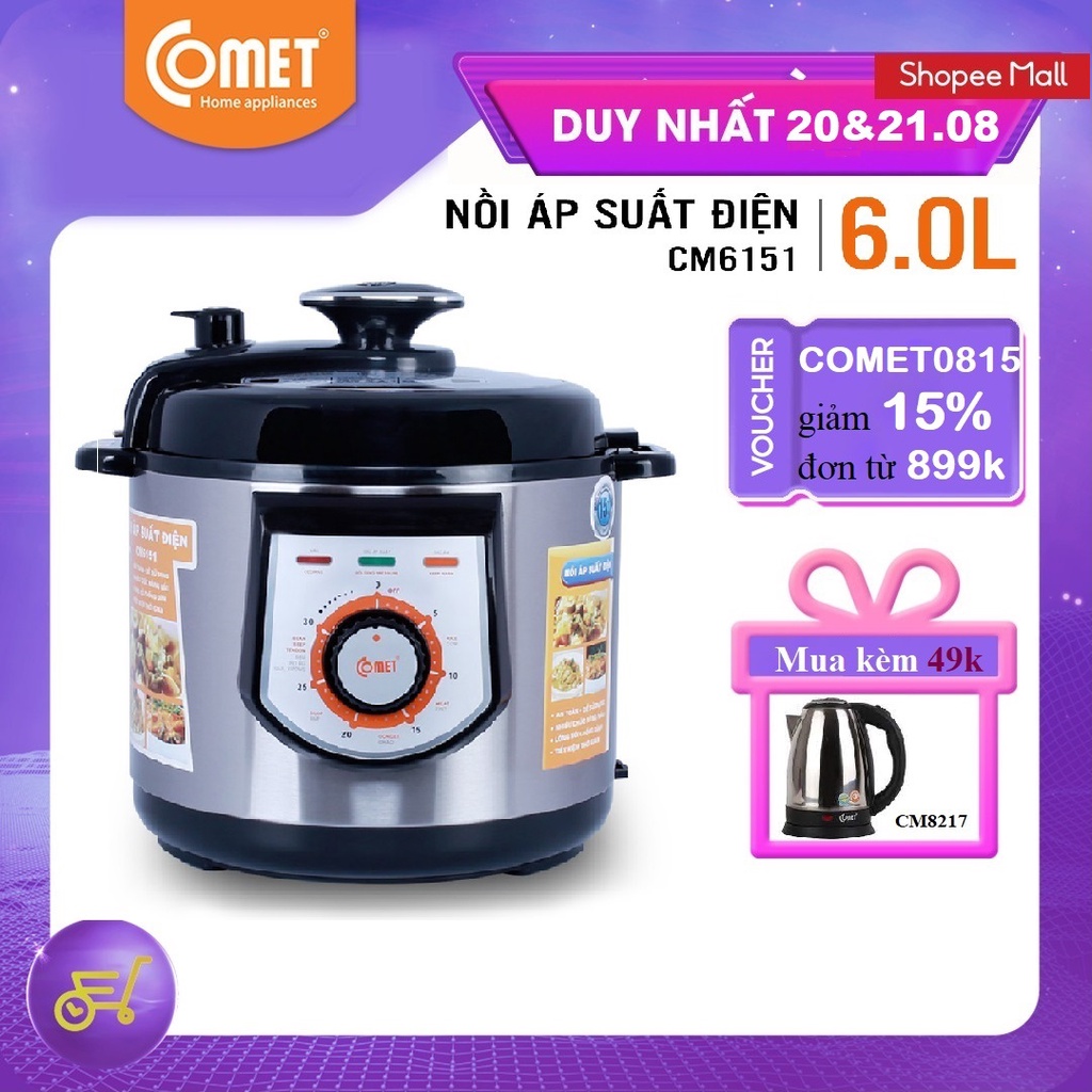 Nồi Áp suất điện 6L COMET - CM6151