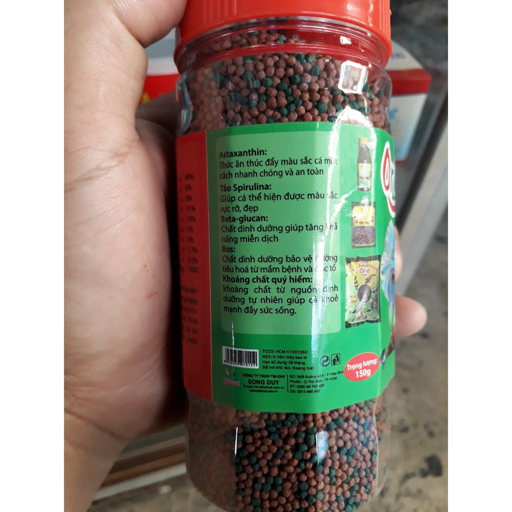 Thức ăn cho cá cảnh ORIO (150g) - Hạt nhỏ 1mm thích hợp cho cá ba đuôi, cá chép koi, cá đĩa,...