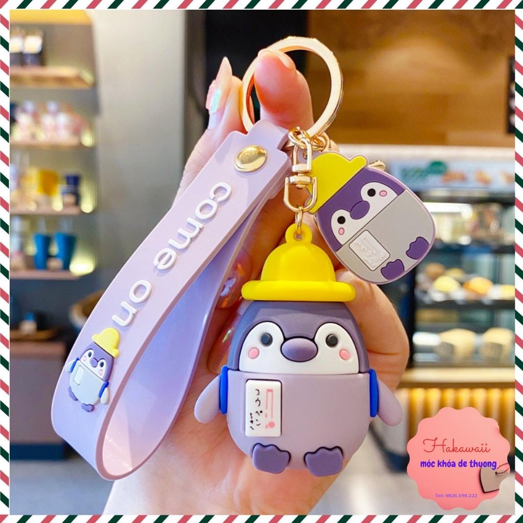 Móc khóa chim cánh cụt đi học, móc khóa đôi cute nhiều màu đáng yêu dùng làm móc treo balo