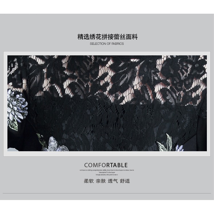 Real Shot Women's High Quality Embroidered Lace Paneled Mini Party Dress | BigBuy360 - bigbuy360.vn