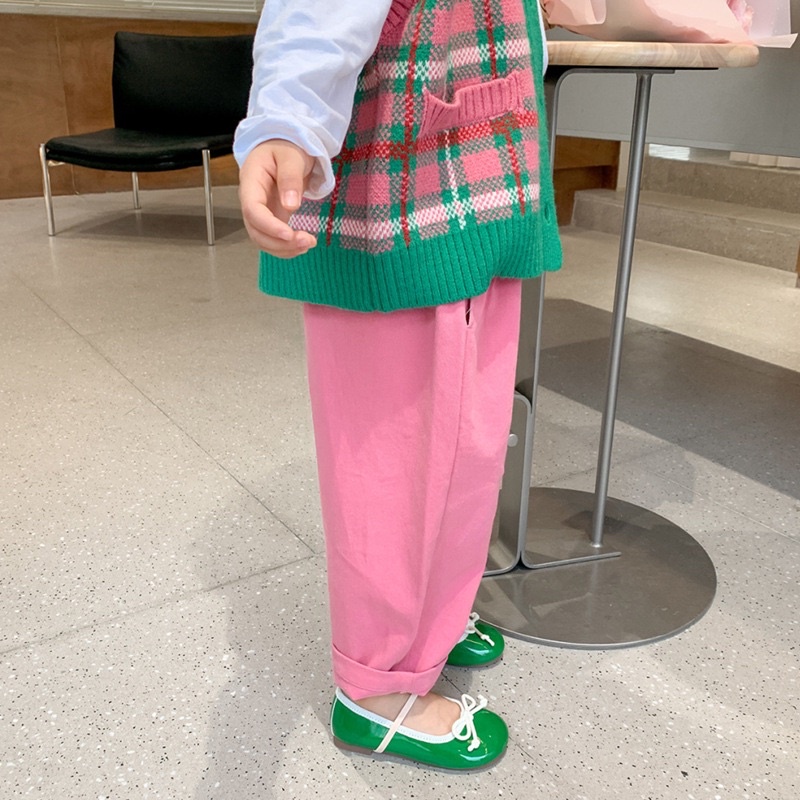 Quần kaki suông dài cho bé gái Q883