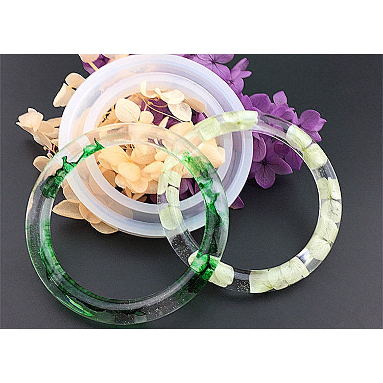 Khuôn silicone làm vòng tay handmade, làm epoxy resin
