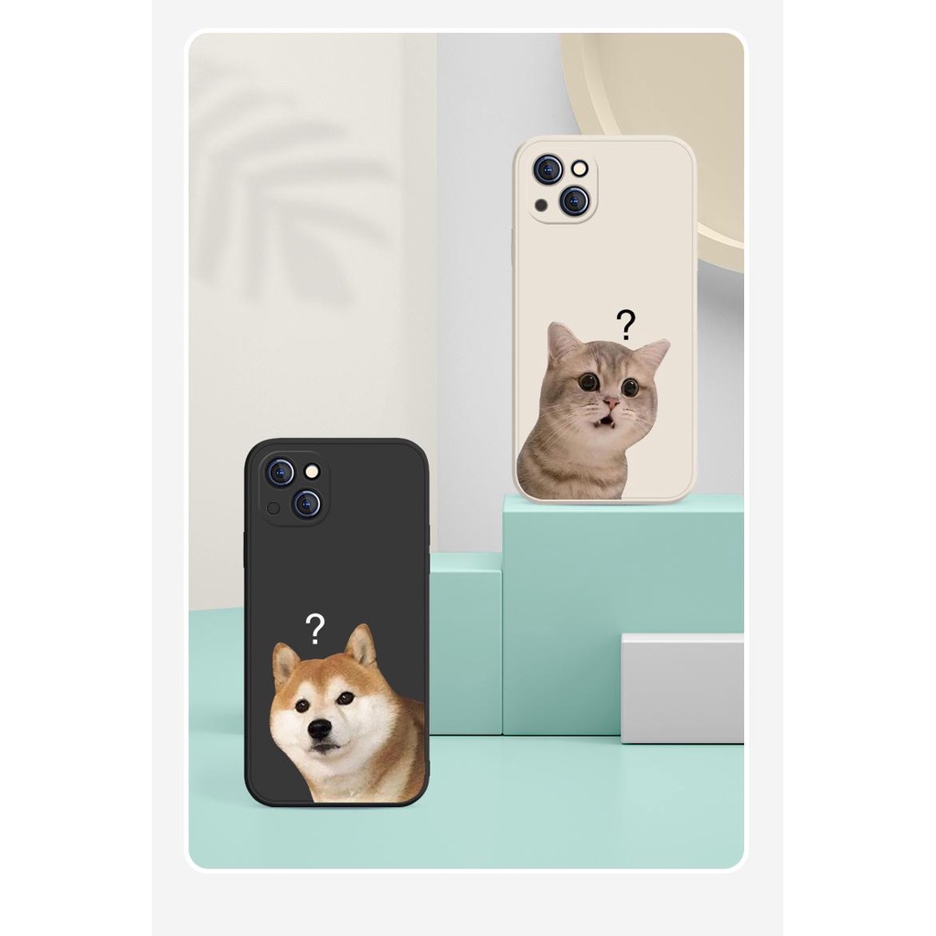 Ốp Điện Thoại Chống Sốc Hình Chó Mèo Cho Iphone 13 Pro 11 Pro Max Xr 6s 7 8 Plus 12 Mini 14 Pro Xs Max