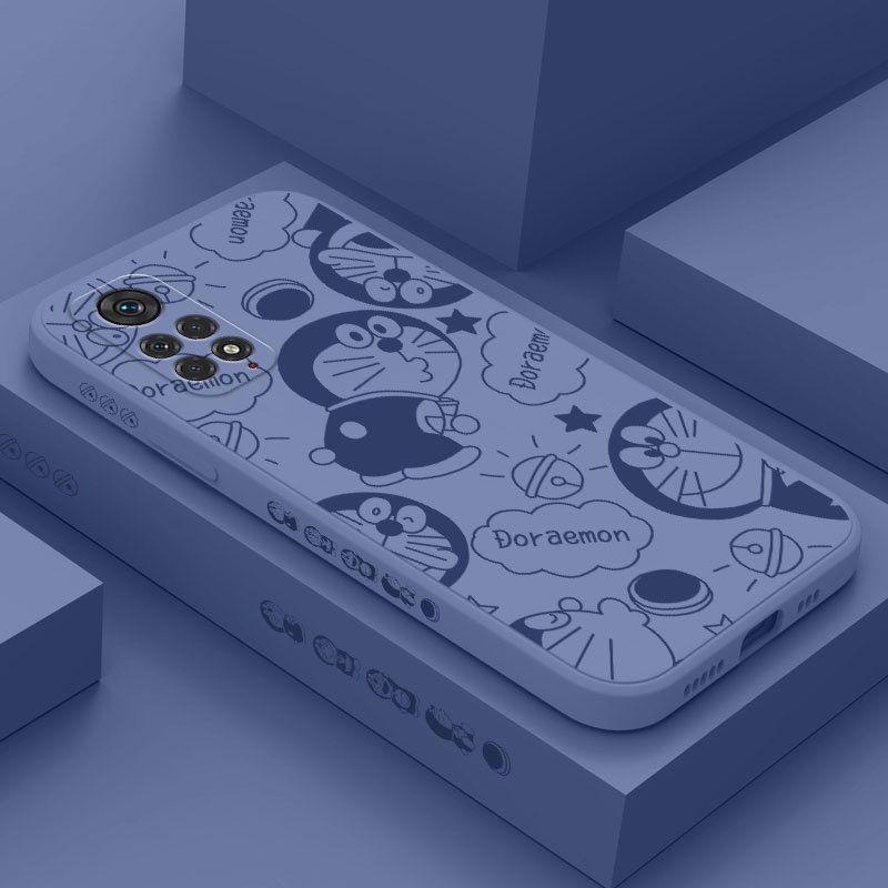 Ốp Điện Thoại Họa Tiết Mèo Xanh Dương Thiết Kế Sáng Tạo Cho Xiaomi Redmi Note 11 11S Pro Plus + 4G 5G