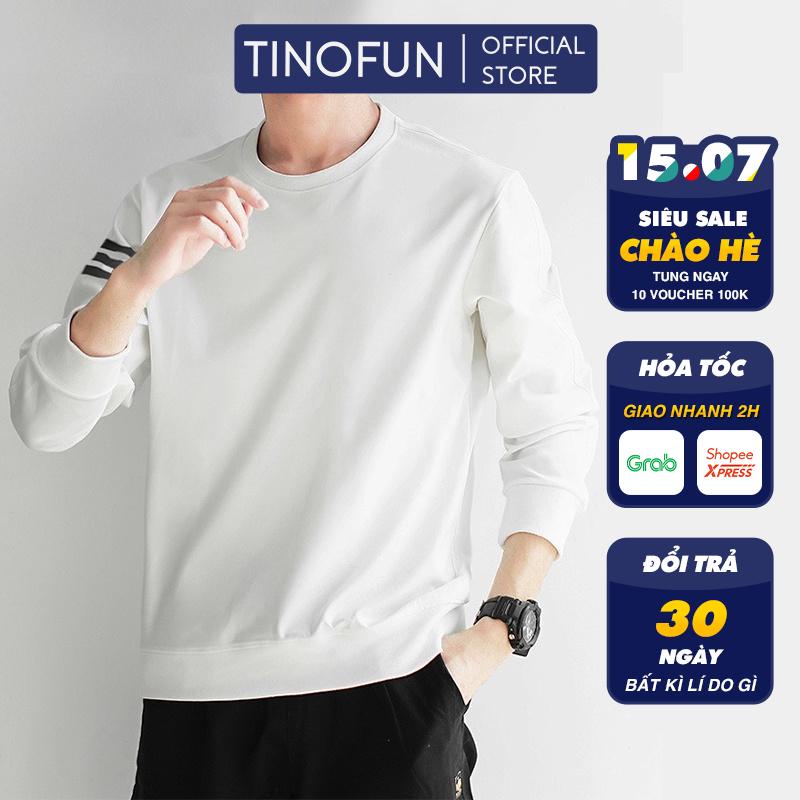 Áo nỉ nam TINOFUN mã TT74 vải trơn co giãn dài tay form rộng thích hợp mặc mùa đông