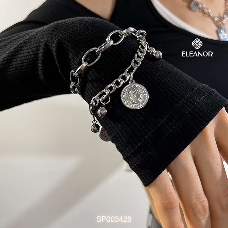 Lắc tay Eleanor Accessories titan đúp hai vòng phụ kiện trang sức cá tính