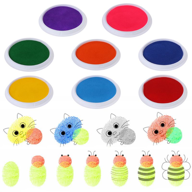 Đệm Mực In Dấu Vân Tay / Dấu Chân Nhiều Màu Sắc Dành Cho Trẻ Em Mới